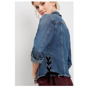 🆕 maurices Lace Up Denim Jacket